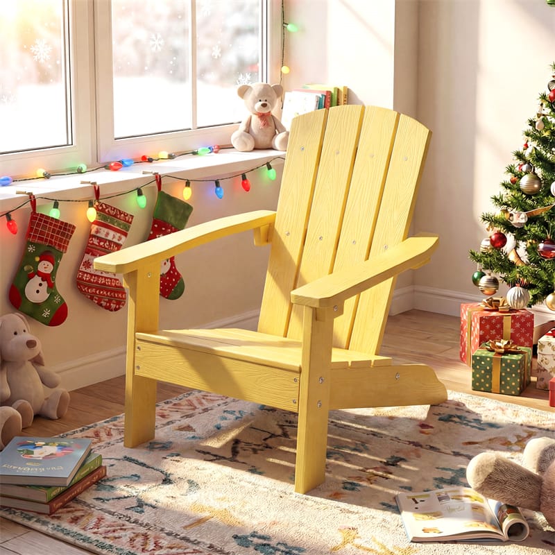 Kids Adirondack Chair, All-Weather HIPS Outdoor Chair with Ergonomic High Backrest & Armrests - Product image 73