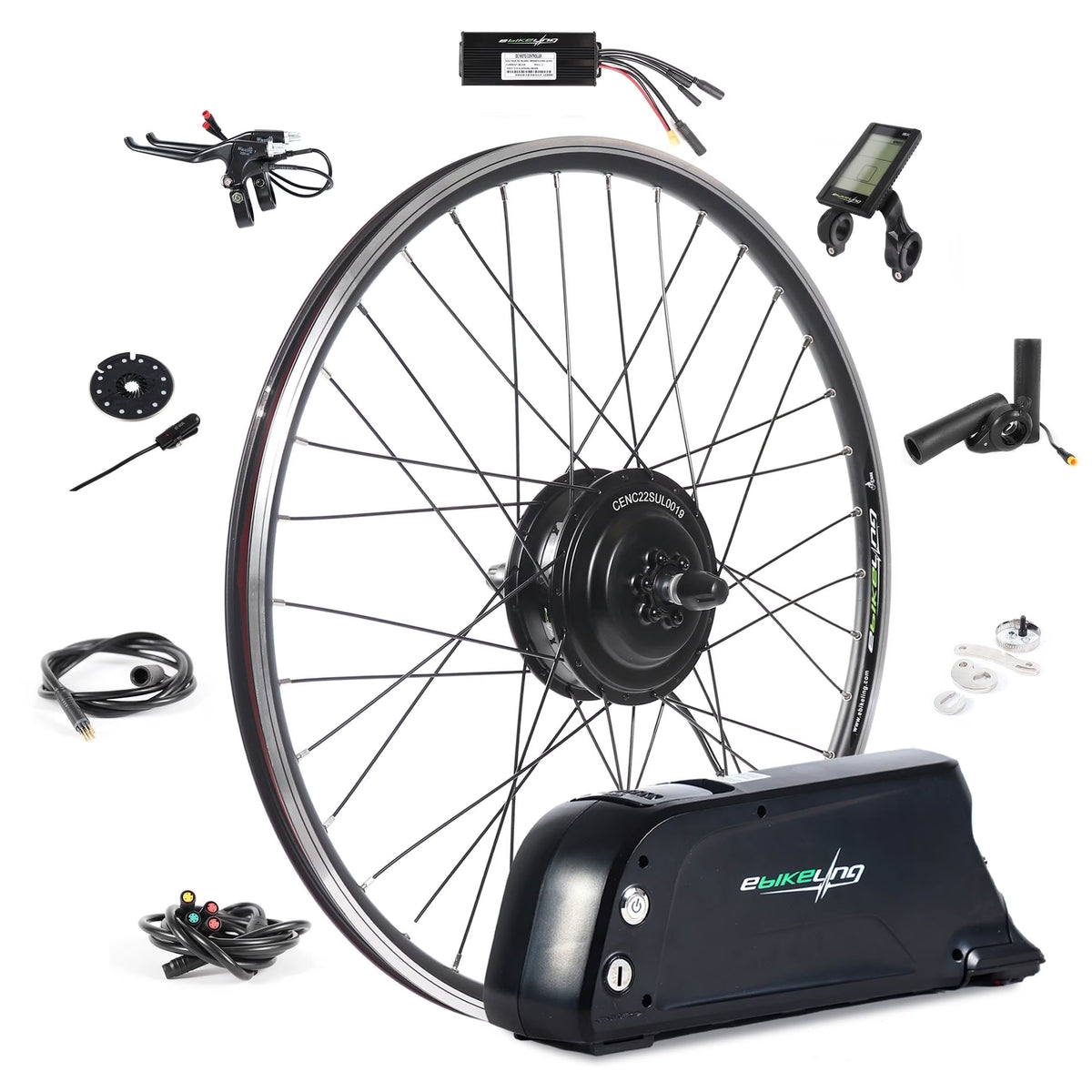Ebikeling 48V 1500W 52V 19.2AH Rear - Rack Ebike Conversion Kit with Battery 700C Rear Electric Bike - Product image 3