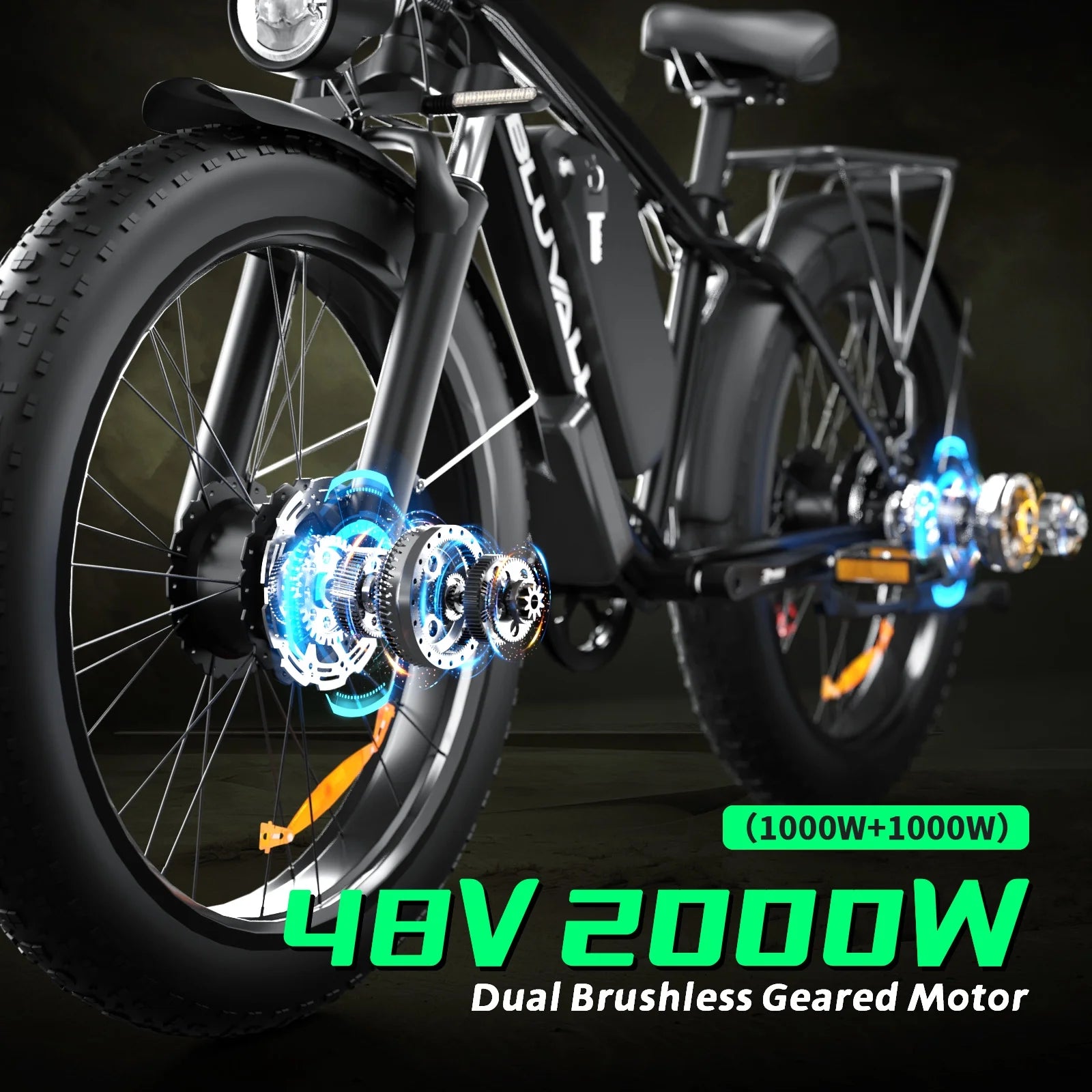 Electric Bike for Adults, 2000W 26'Fat Tire Electric Bike, 35MPH AWD Dual Motor Electric Bicycles - Product image 2
