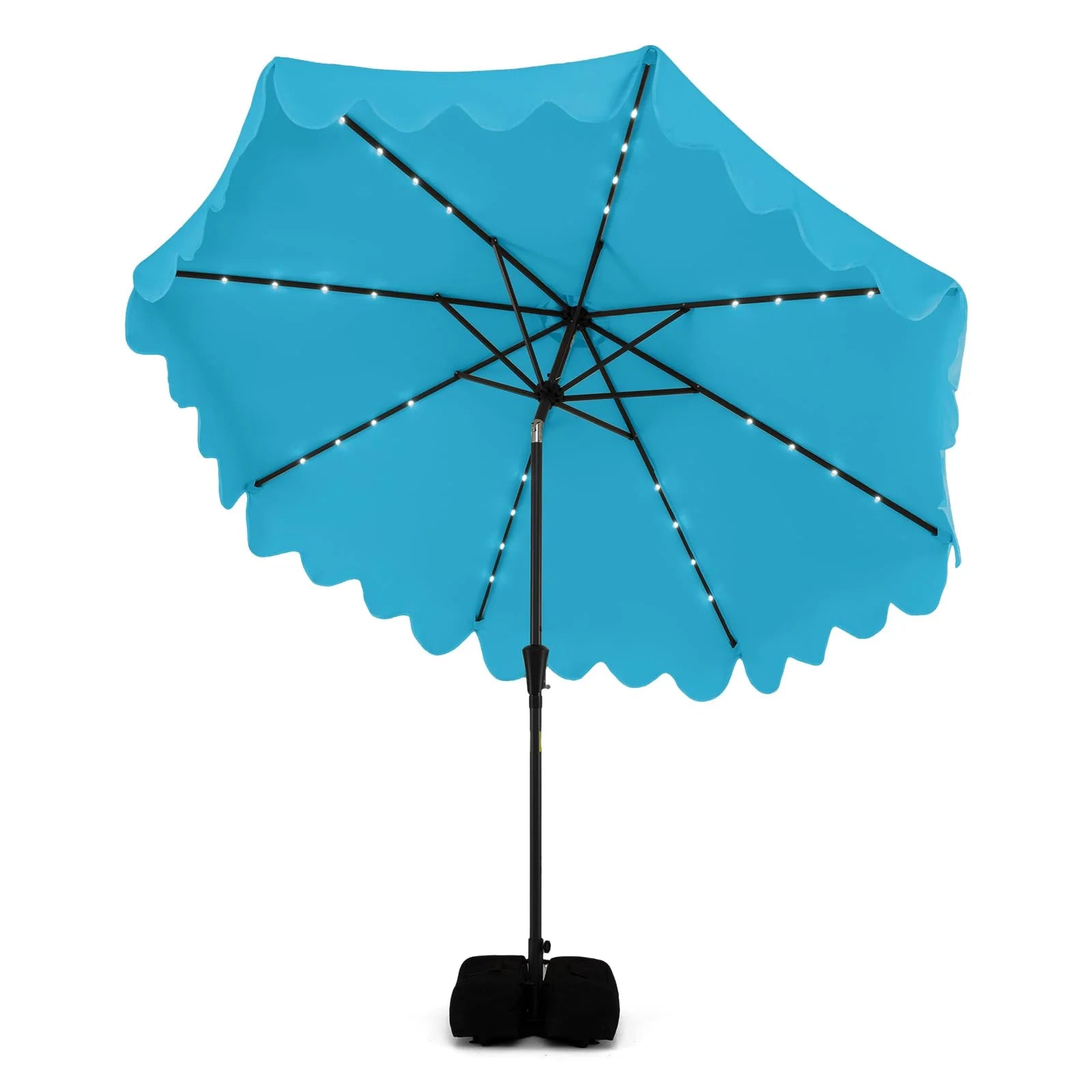Tangkula 10 FT Outdoor Patio Umbrella with Solar LED Lights and Weighted Base-Beige - Product image 13