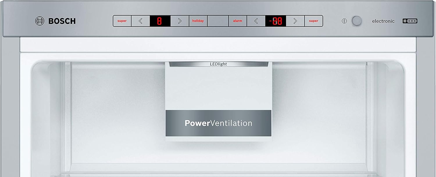 Bosch KGE398IBP - Series 6, Freestanding combined refrigerator, 201 x 60 cm, Anti-fingerprint stainless steel