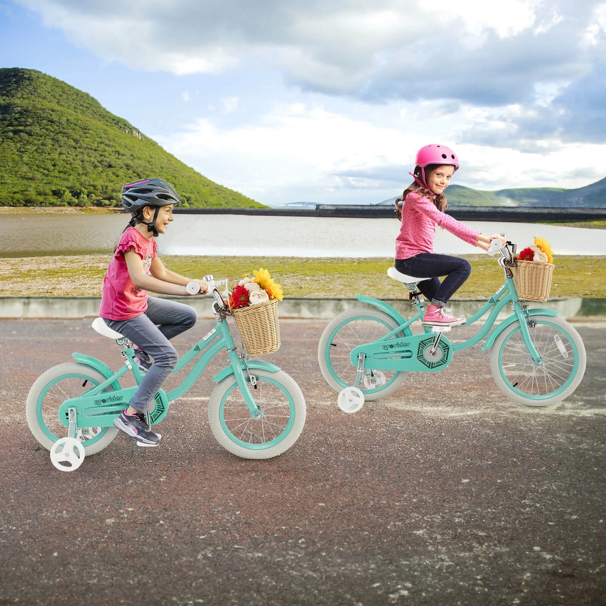 Prorider 16" Kid'S Bike with Training Wheels Adjustable Handlebar Seat Handbrake Pink - Product image 15