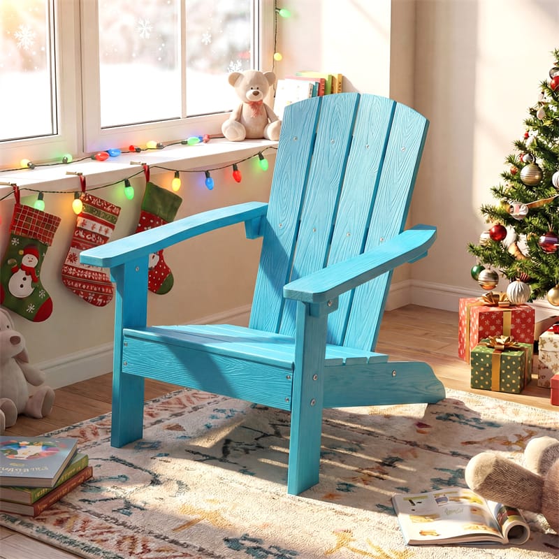 Kids Adirondack Chair, All-Weather HIPS Outdoor Chair with Ergonomic High Backrest & Armrests - Product image 39