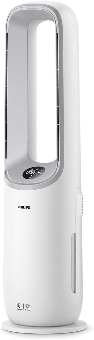 Philips Air Performer 2-in-1: Purifier & Cooling Fan – Cleans 70m², Eliminates 99.97% of Allergens and Pollutants. HEPA Filter, Smart Sensors, Alexa, App (AMF765/10)