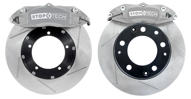 StopTech 65-83 Porsche 911 Level 1 Street Rear BBK with Black ST42 Calipers 290x24 Slotted Rotors