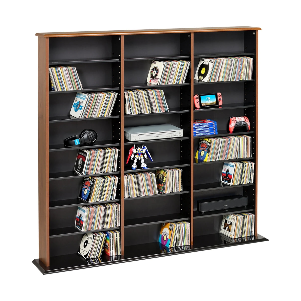 Prepac 51" Triple CD DVD Wall Media Storage Rack in Black - Product image 24
