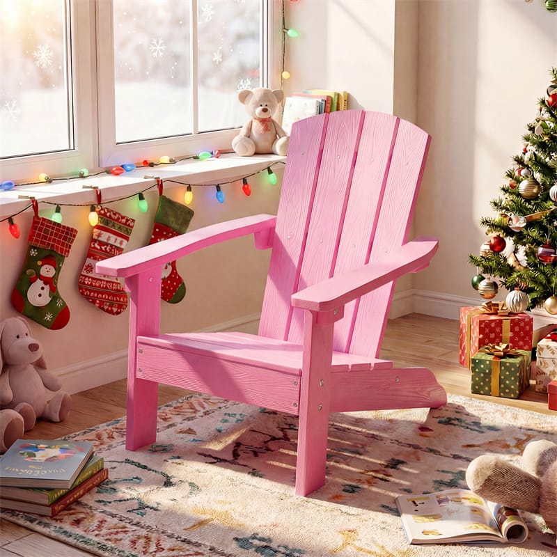 Kids Adirondack Chair, All-Weather HIPS Outdoor Chair with Ergonomic High Backrest & Armrests - Product image 51