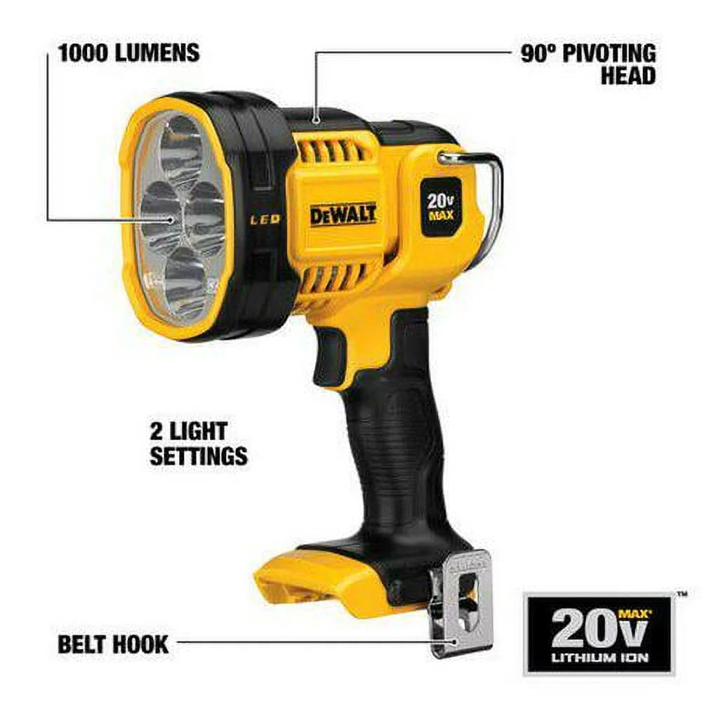 Dewalt LED Rechargeable Cordless Spotlight 1000/90lm - Product image 6