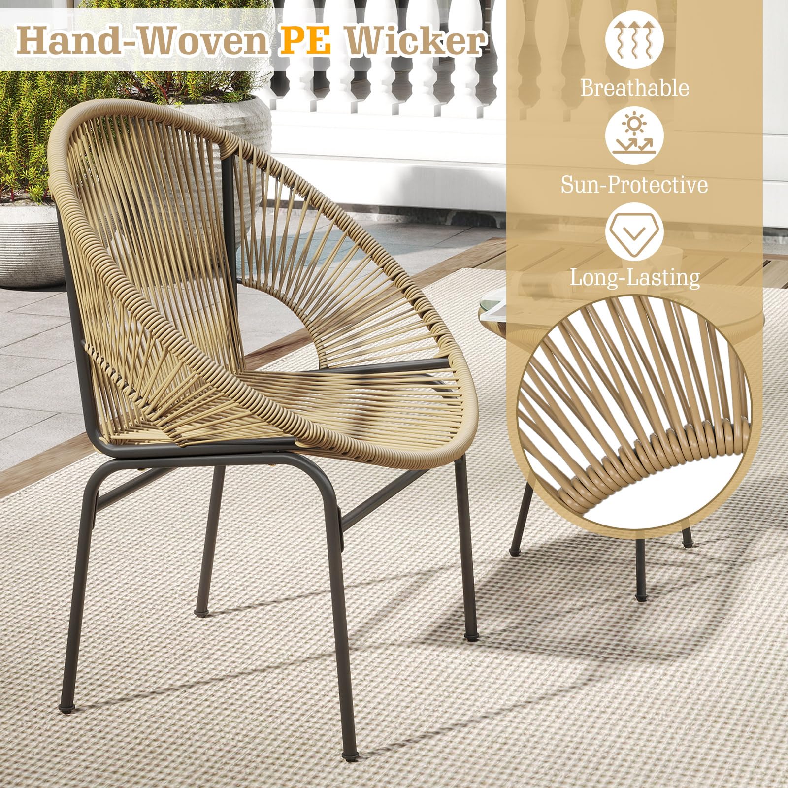 Tangkula 3 Piece Outdoor Patio Furniture Set - Product image 6