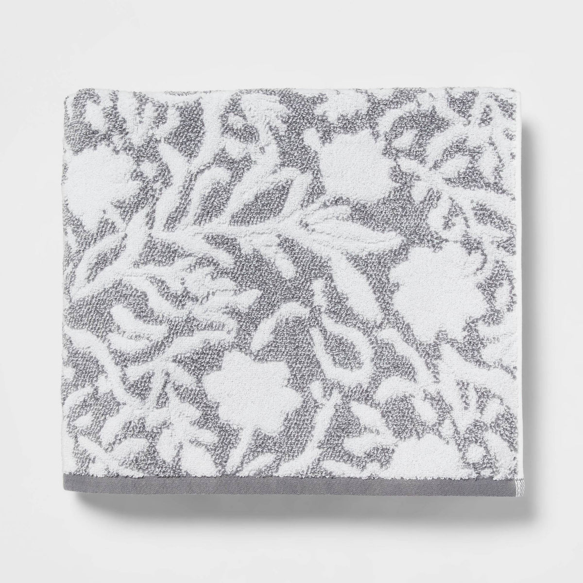 Performance Plus Bath Towel Gray Floral - Threshold - Product image 1