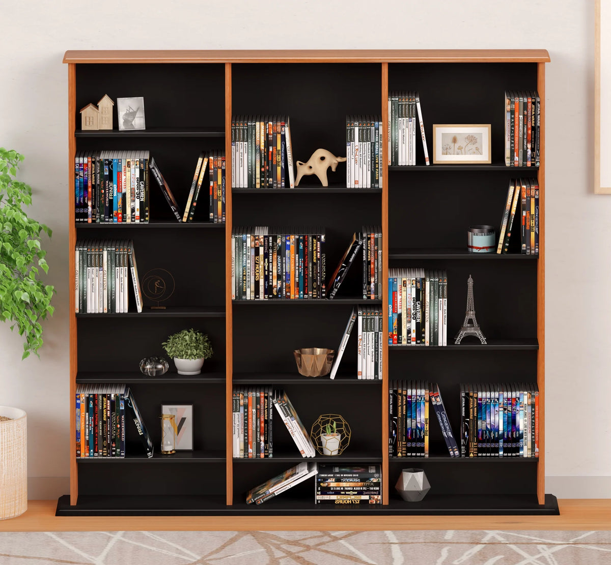 Prepac 51" Triple CD DVD Wall Media Storage Rack in Black - Product image 28