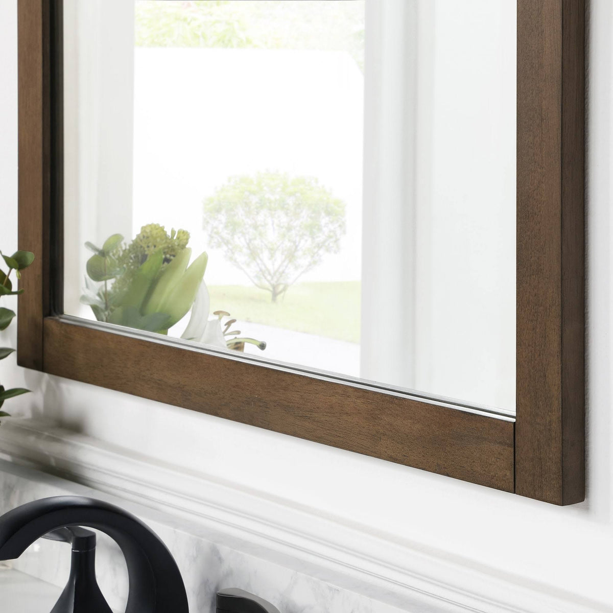 Ove Decors Tahoe 28 inch x 36 inch Framed Wall Mirror in Dark Charcoal - Product image 1
