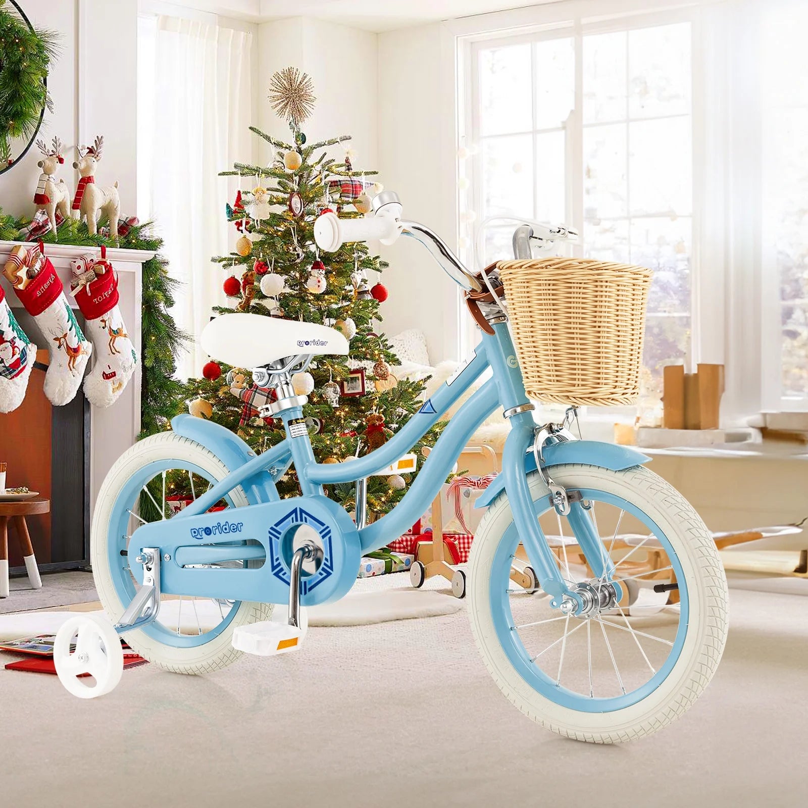 Prorider 16" Kid'S Bike with Training Wheels Adjustable Handlebar Seat Handbrake Pink - Product image 21