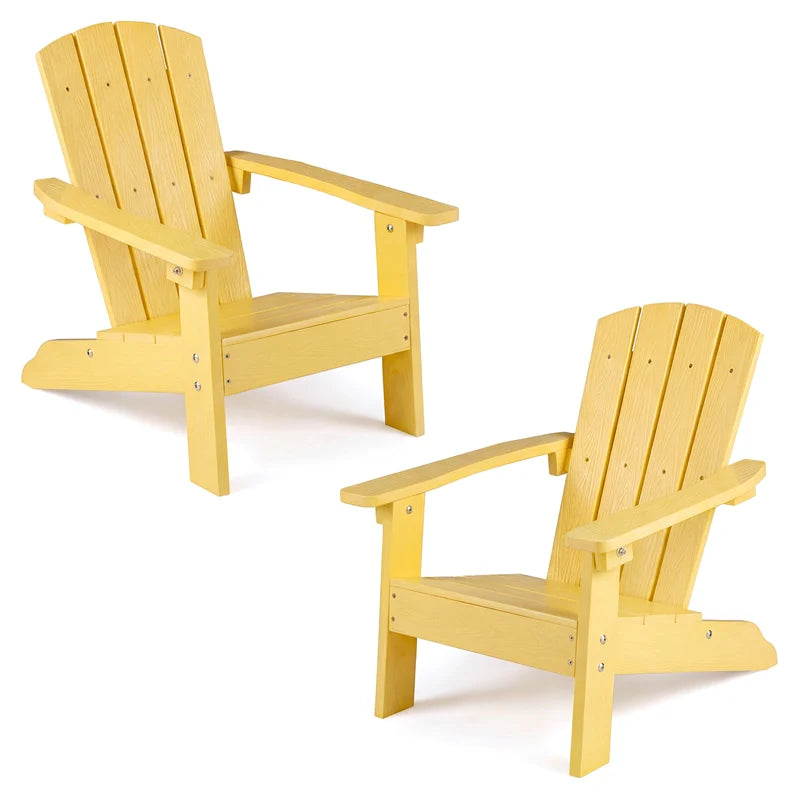 Kids Adirondack Chair, All-Weather HIPS Outdoor Chair with Ergonomic High Backrest & Armrests - Product image 74