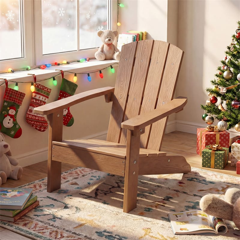 Kids Adirondack Chair, All-Weather HIPS Outdoor Chair with Ergonomic High Backrest & Armrests - Product image 62