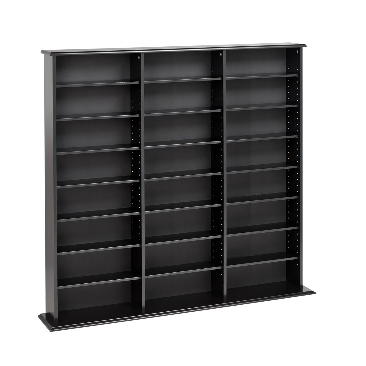 Prepac 51" Triple CD DVD Wall Media Storage Rack in Black - Product image 1