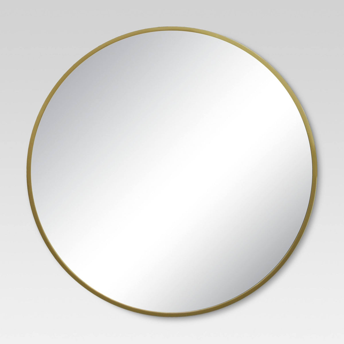 Project 62 Threshold Round Decorative Wall Mirror, Brass, 28" - Product image 1