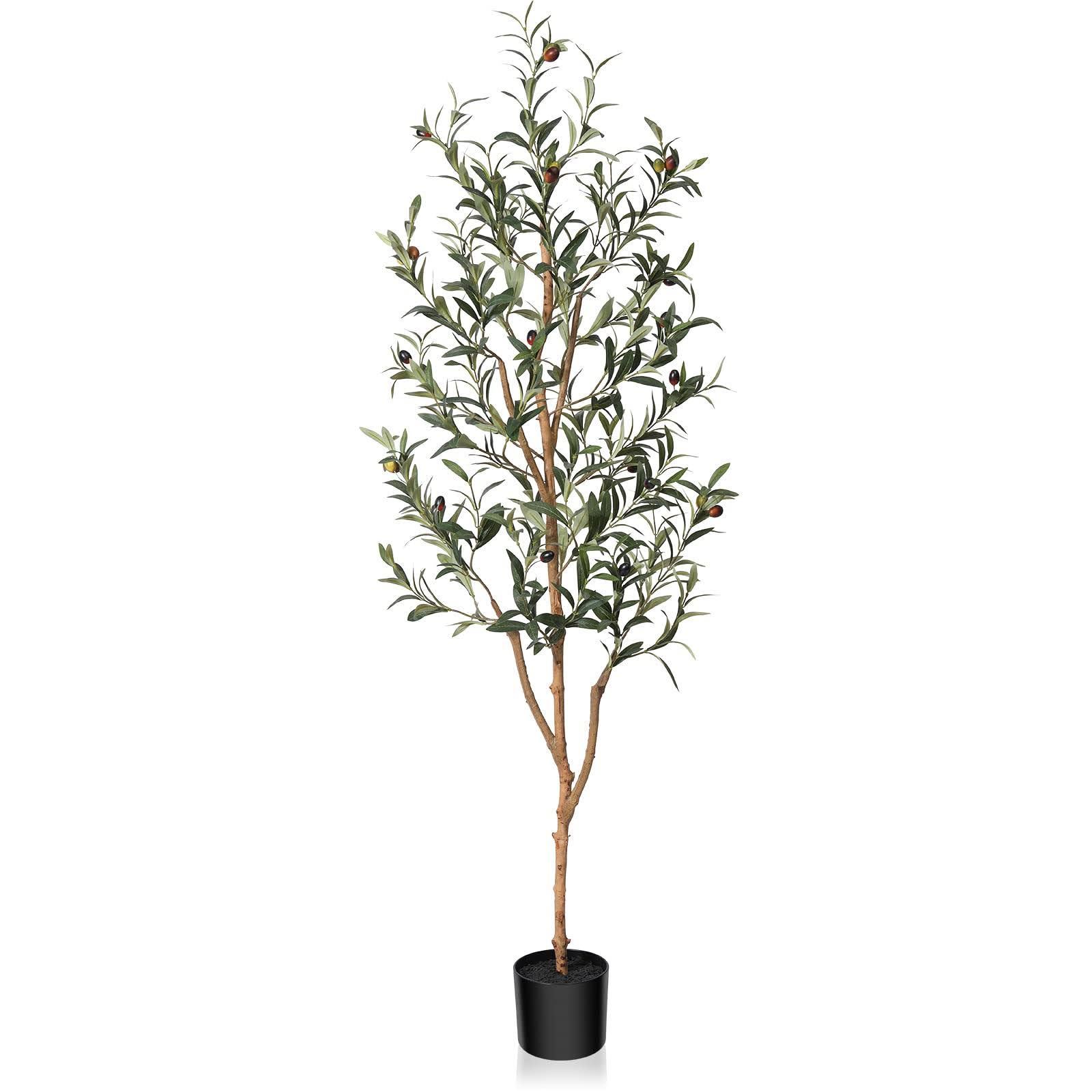 Kazeila Artificial Olive Tree 5ft Tall Faux Silk Plant for Home Office Decor Indoor Fake Potted Tree with - Product image 1