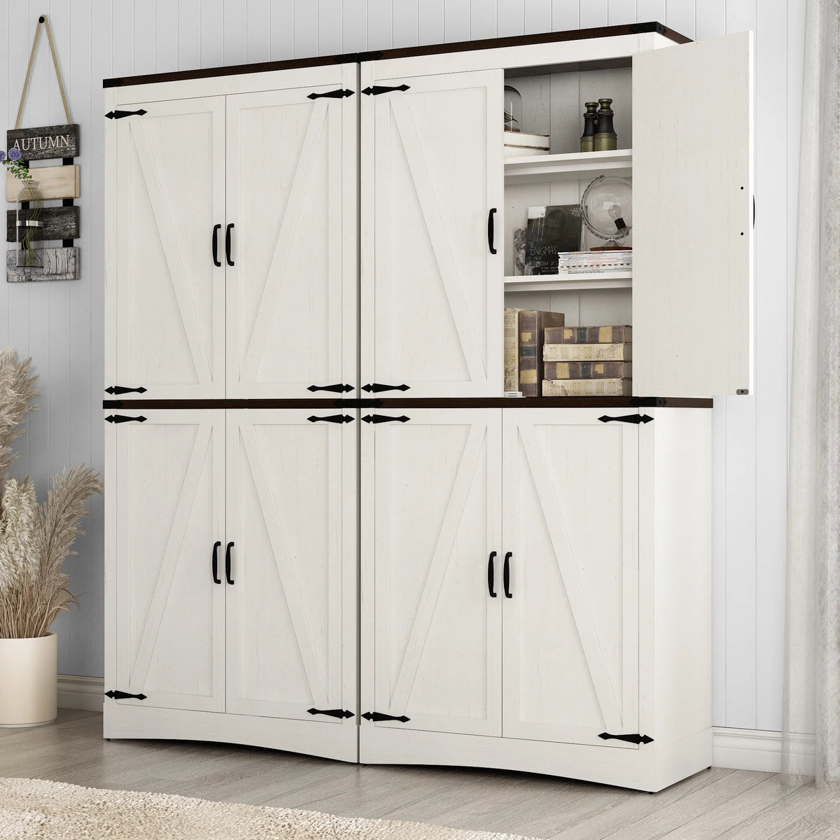 71" Tall Farmhouse Kitchen Pantry Cabinet, 5 Layers Storage Cabinet with Adjustable Shelves - Product image 21
