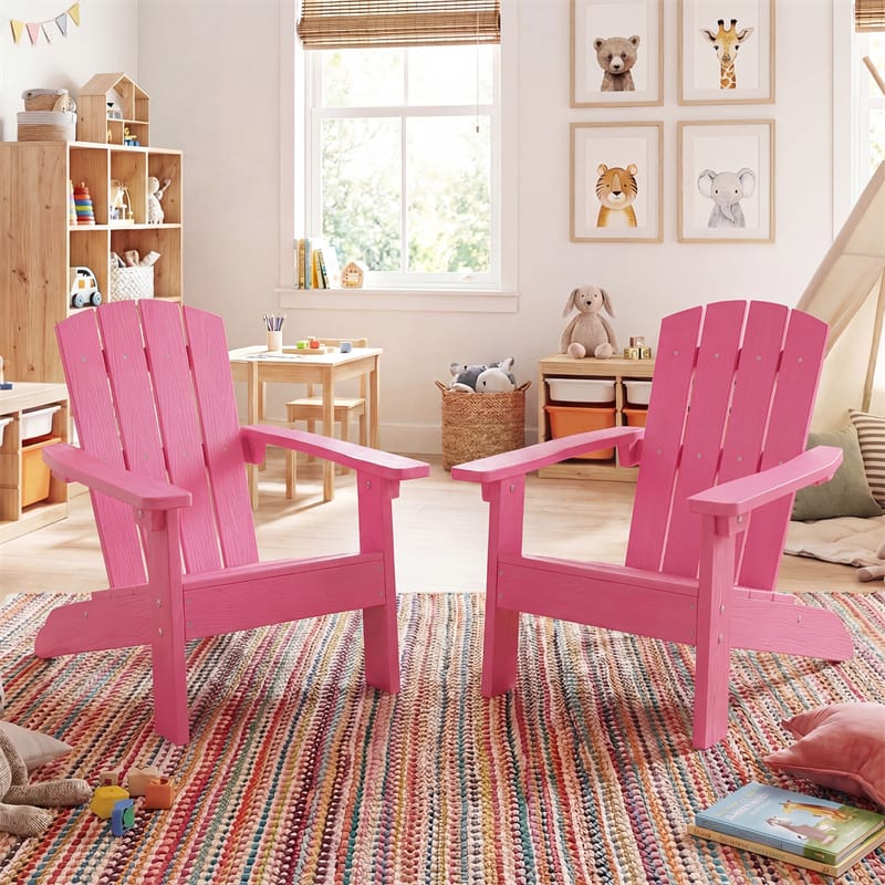 Kids Adirondack Chair, All-Weather HIPS Outdoor Chair with Ergonomic High Backrest & Armrests - Product image 53