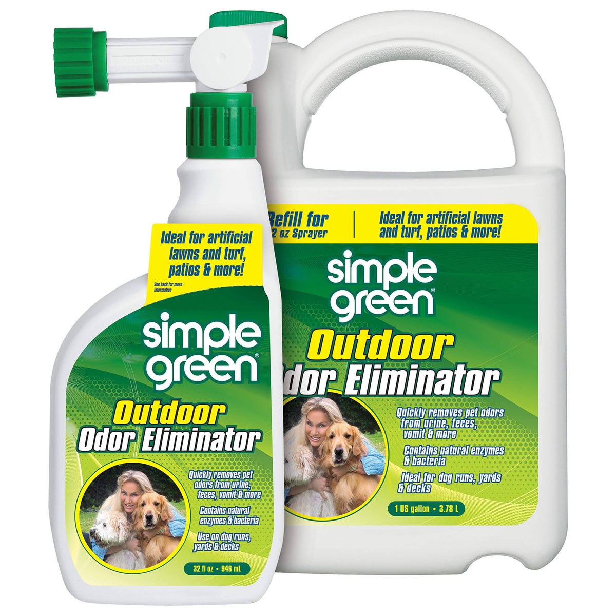Simple Green Outdoor Odor Eliminator for Pets Dogs Ideal for Artificial Grass & Patio (32 oz Hose End - Product image 1